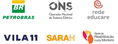 Logotipois de empresas e instituições atendidas pela Jardim de Comer.