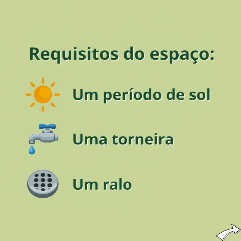 Requisitos do espaço para a instalação do cantinho de ervas e temperos Jardim de Comer.